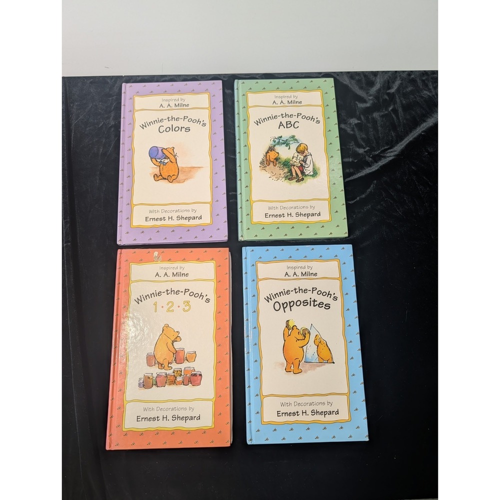 Winnie the Pooh Concept Book Lot of 4 A.A. Milne Ernest Shepard Educational